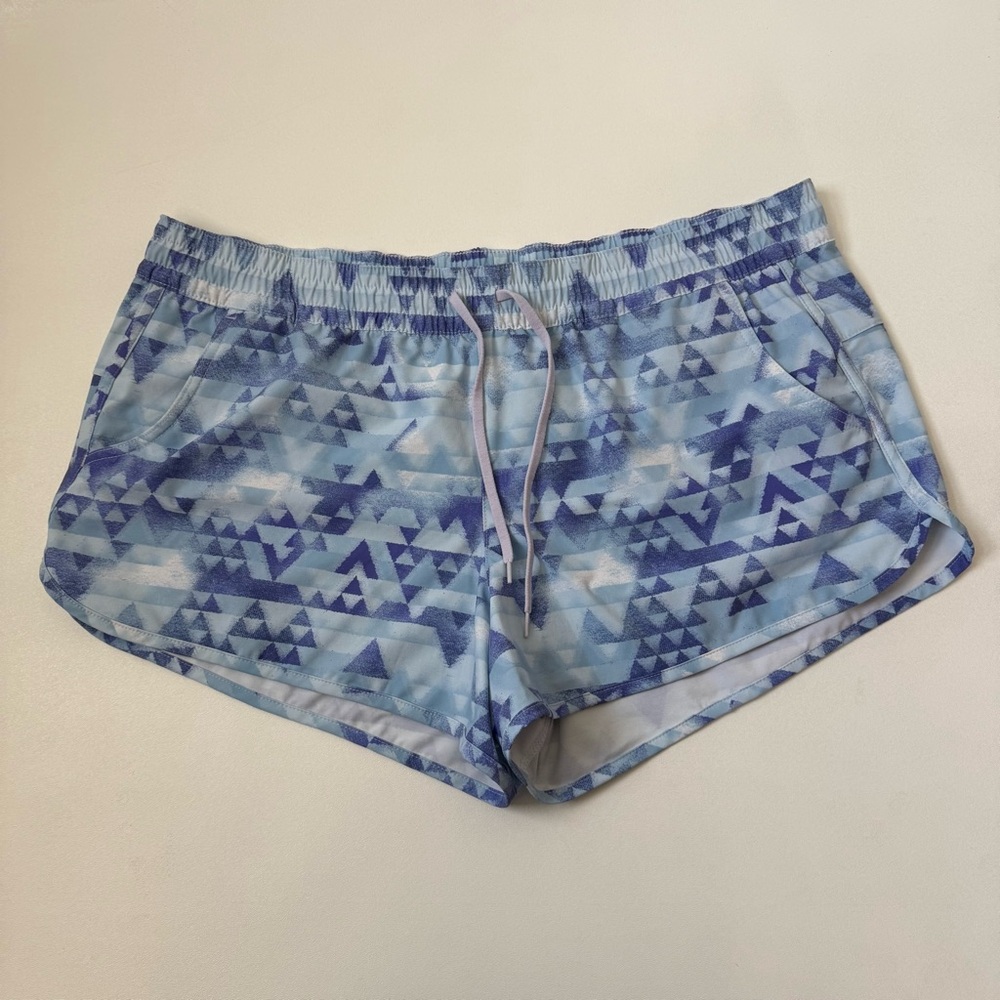 Columbia Bogata Bay Stretch Printed Shorts Purple Lotus Womens Size XL